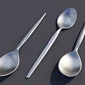 Sleek Modern Stainless Steel Kitchen Utensils Including Spoons And Long Handle Tool