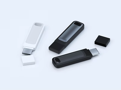 Modern Door Handles In White And Black With Sleek Design For Home Decoration 3d model