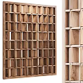 Partition solid wood partition device 3d model