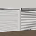 White and Gray Roller Shutters Installed on White Wall With Wooden Floor