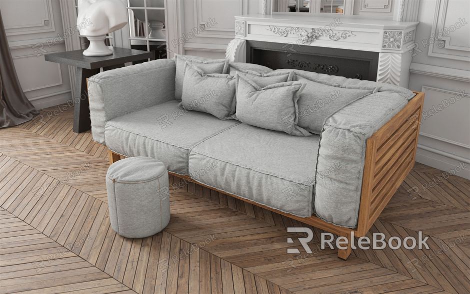 modern double sofa sofa model