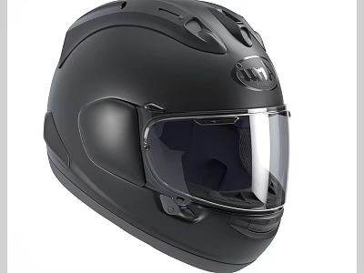 Black MT Full Face Helmet with Transparent Visor and Modern Design for Motorcycle Riding Safety 3d model