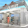 Modern Outlet Store Exterior And Interior Design At Wanda Plaza Shopping Mall With Clothing Displays