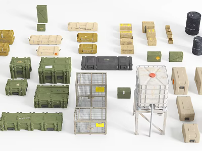 Modern Military Supplies Box 3d model Modern Military Supplies Box 3d model