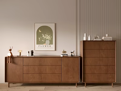 Modern Wood Grain Cabinet Simple Style Cabinet Whole Cabinet Sideboard Balcony Cabinet Storage Cabinet Entrance Cabinet 3d model
