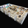 Modern Spacious Retail Store Interior With Display Counters Shelves And Merchandise Arrangement