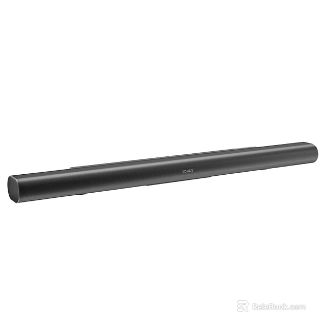 Black Soundbar Speaker With Sleek Long Design For Home Audio System 3d model 