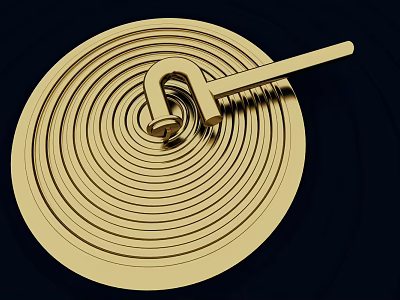 Golden Spiral Accent Sofa and Coffee Table Set with Modern Decorative Design Elements 3d model