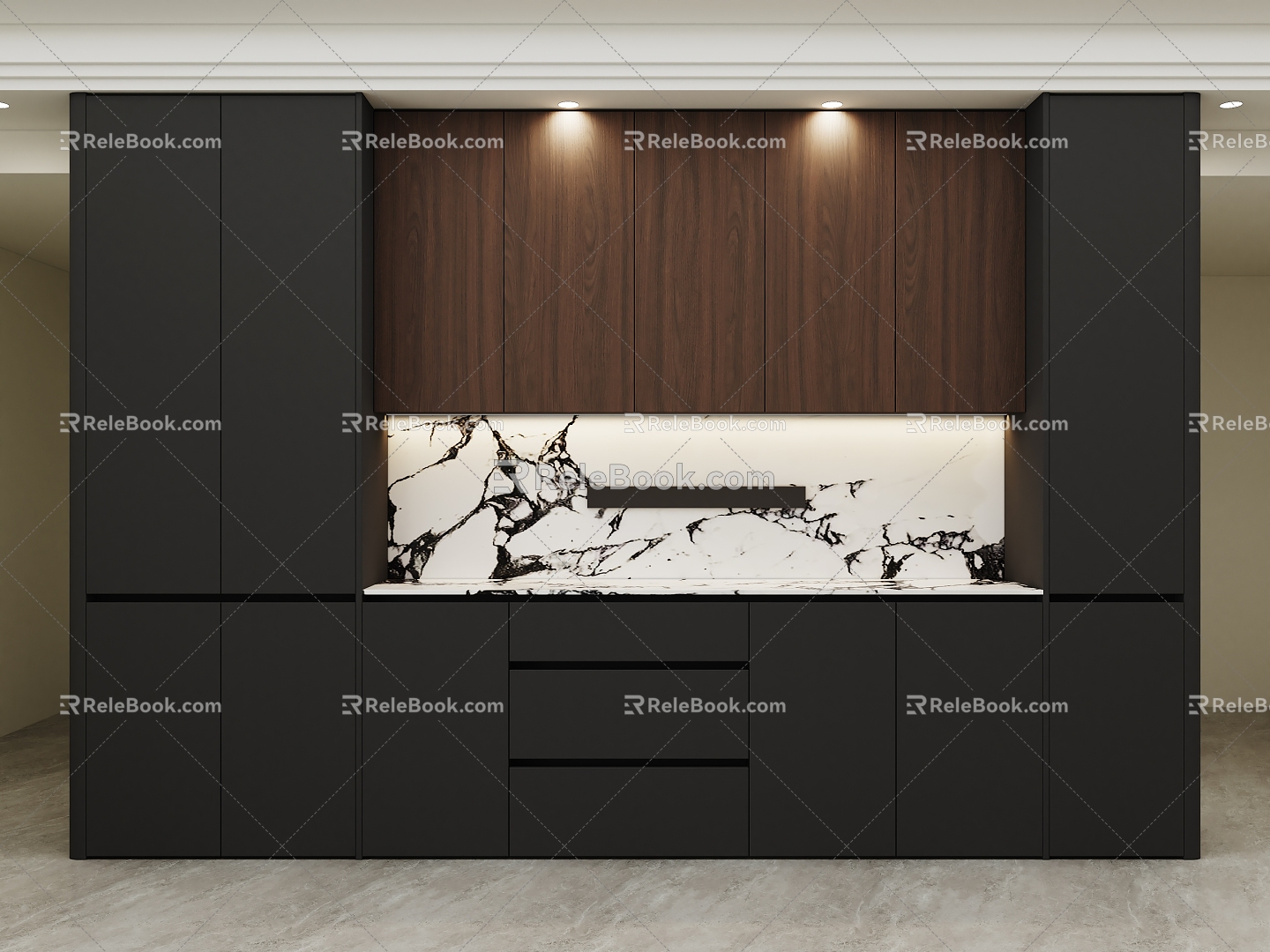 Modern Sideboard Wine Cabinet 3d model