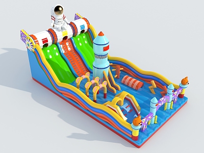 Bouncy Castle Naughty Castle Amusement Equipment Amusement Equipment Steam Drum 3d model