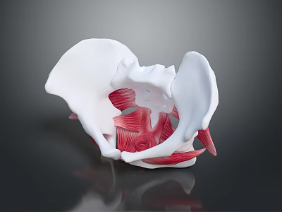 Female Pelvis 3D Medical Anatomical Model Showing Detailed Muscle Structure 3d model