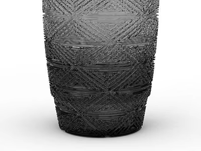 Modern Black Locker With Intricate Geometric Texture Design For Interior Storage Use 3d model