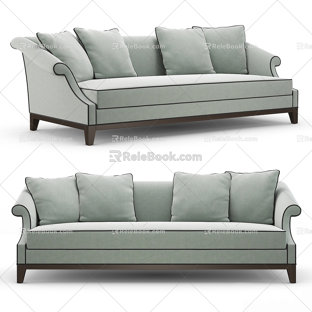 American Multiplayer Sofa 3d model