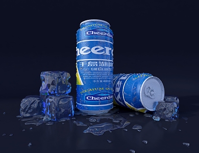 Beer Ice Cans Beer 3d model