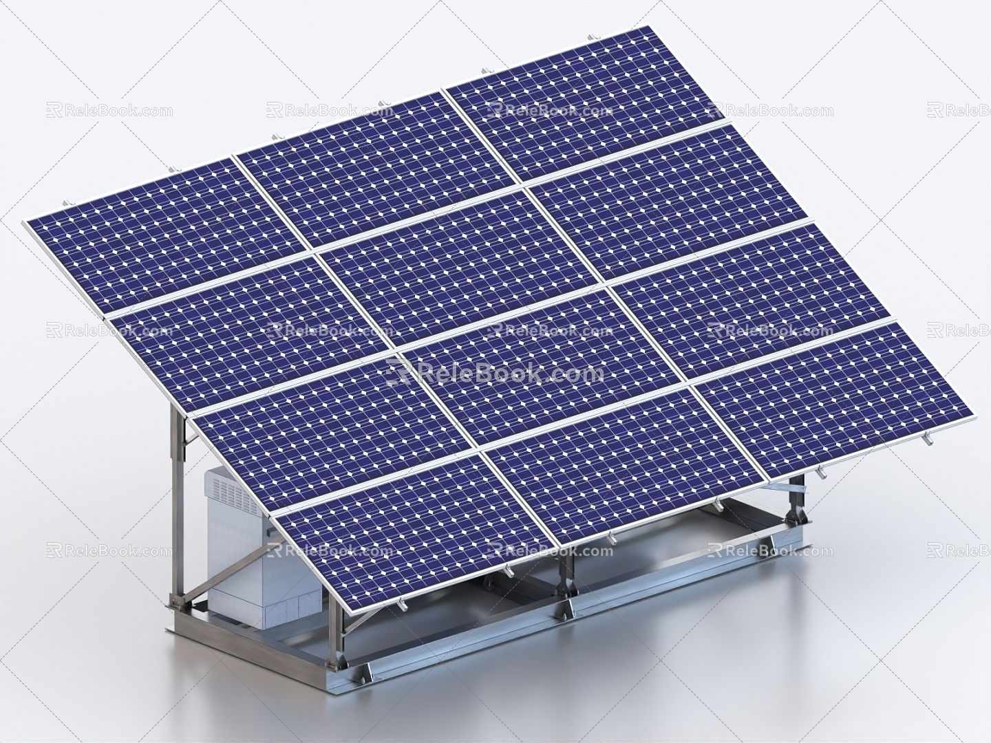 Solar panels, solar panels, new energy equipment, solar cells 3d model