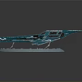 Futuristic Teal Mechanical Structure With Multiple Wing like Components And Circular Base