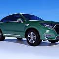 Modern Green Honda SUV With Sleek Body Design Front Grille And Wheels