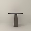 Modern Minimalist Side Table With Round Top And Conical Base Design 3d model