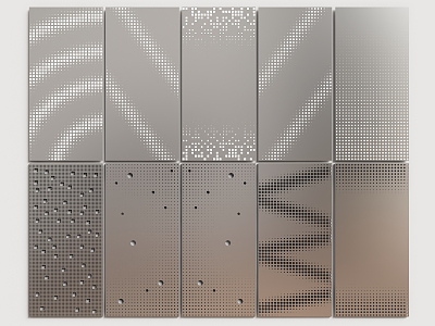 Random gradient orifice plate punching plate perforated wall plate luminous punching plate hollow plate punching plate partition punching hole aluminum plate luminous orifice plate background 3d model