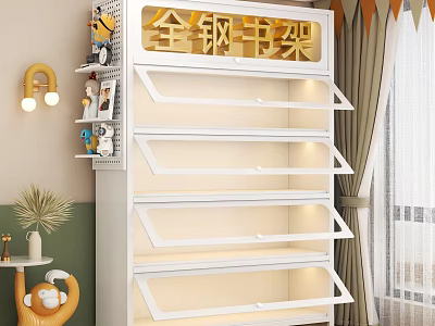 Modern All Steel Lockers Design With Multiple Shelves And Interior Lighting 3d model