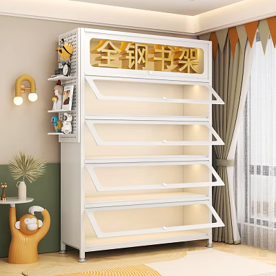 Modern All Steel Lockers Design With Multiple Shelves And Interior Lighting 3d model