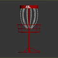 Red K2 Disc Golf Target Basket With Chain And Stand
