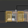Modern Single Family House With Solar Panels Yellow Lattice And Roof Terrace