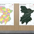 Fengjie County Administrative Division Sand Table with Colorful Regional Map and Topographic Terrain