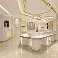 Traditional Gold Jewelry Storefront With Elegant Window Displays And Classic Design