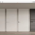 Modern White Hinged Doors With Sleek Design And Smooth Interior Surface 3d model