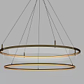 Modern Layered Circular Ring Chandelier With Illuminated Design For Interior Decor 3d model