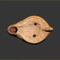 Unique Orange Irregular Shaped Decorative Clay Artifact With Surface Holes And Texture 3d model