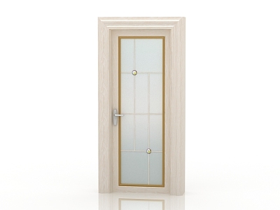 Jianou solid wood door interior door 3d model