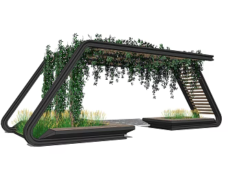 Modern Flower Frame Corridor Frame Corridor Special-shaped Frame Rest Frame Flower Frame Gazebo Structure 3d model