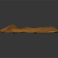 Light Brown Hair and Organ Sample with Golden Mesh Structure and Black Edges