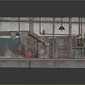 Old Industrial Machine With Rusted Pipes And Metal Barrel In Workshop Setting