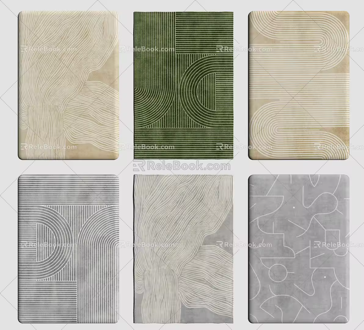 modern square carpet carpet 3d model