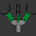 Outdoor Playground Equipment With Green Seats And Black Handrails Rotating Structure