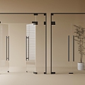 Glass door partition 3d model