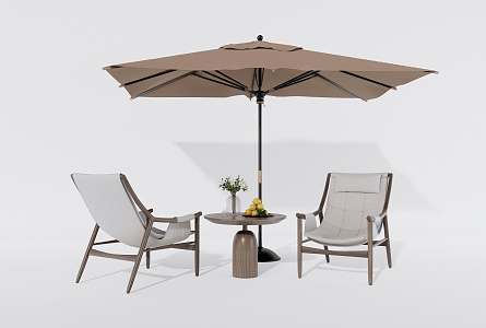 Modern Outdoor Table and Chair Outdoor Leisure Chair 3d model