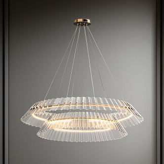 Double-layer chandelier glass chandelier decorative chandelier art chandelier shaped chandelier 3d model