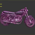 Vintage Black Motorcycle Classic Design With Leather Seat And Metal Details
