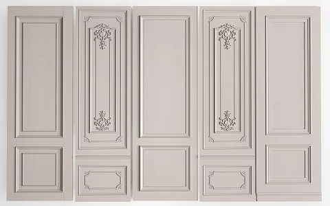 European-style wall panel European-style line European-style gypsum board 3d model
