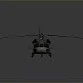 3D Rendered Military Transport Helicopter With Rotor Blades And Cockpit