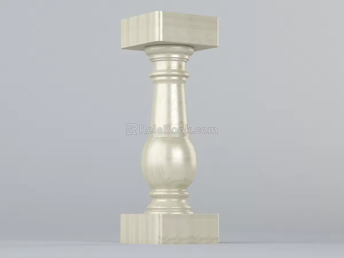 high precision roman column 3d model