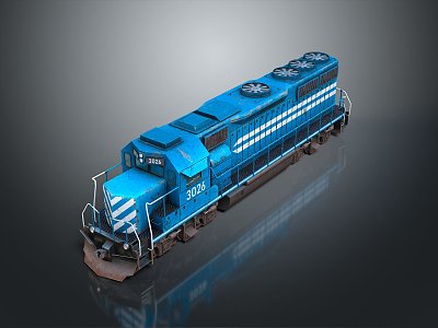 vintage train steam train carriage locomotive head steam carriage train modern vehicle 3d model