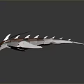 Detailed Orange Spiked Streamlined Game Movie Character 3D Model Design