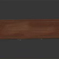 Traditional Style Mahogany Cabinet With Three Doors Brass Handles And Four Legs