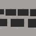 Different Size Televisions Display With Various Screen Sizes Arranged On Wall