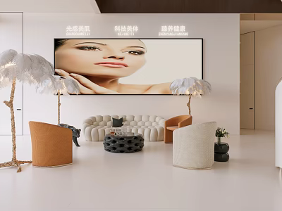 Luxurious Beauty Salon Space with Advanced Technology Skincare Facial Care and Hydrating Serum 3d model